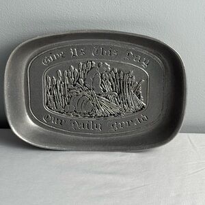 Wilton Armetale Give Us This Day Our Daily Bread Large Bread Tray